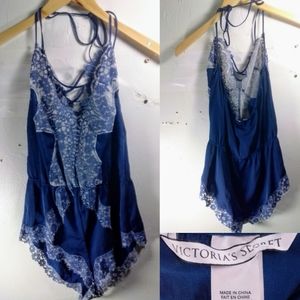 Blue Victoria Secret lingerie Romper